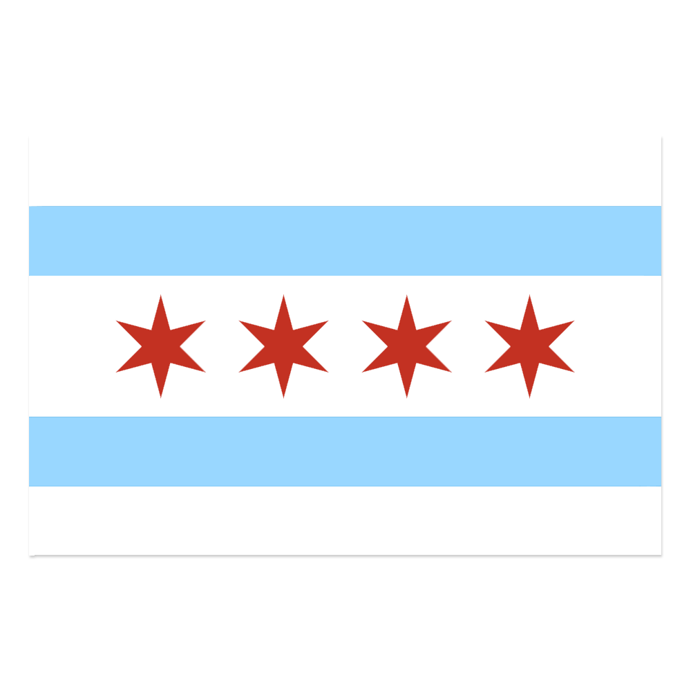 CHICAGO FLAG WINDOW DECAL