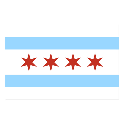 CHICAGO FLAG WINDOW DECAL