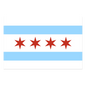 CHICAGO FLAG WINDOW DECAL