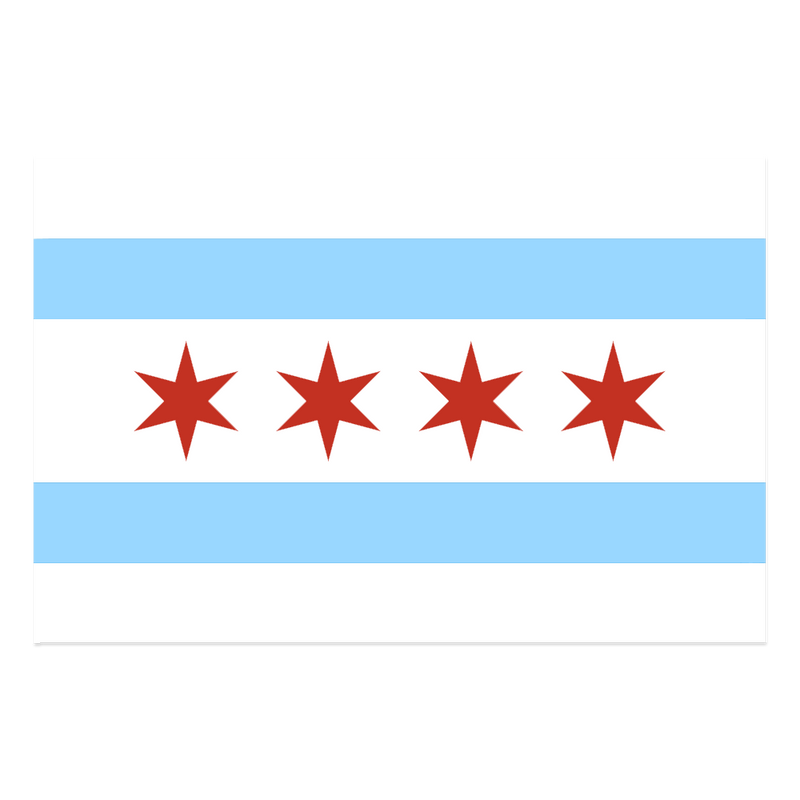 CHICAGO FLAG WINDOW DECAL
